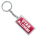 Graphics More Rectangle University Of Utah Alumni Keychain In Chrome Plated Metal