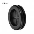 Uxcell Rubber Grommet Round Double-sided Mount Dia 27 Mm For Wire Protection 4pcs