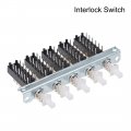 Uxcell Interlock Push Button Switch Piano Type 4pdt 12 Pin 5 Row