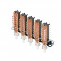 Uxcell Interlock Push Button Switch Piano Type 4pdt 12 Pin 5 Row