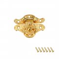 Uxcell 10 Sets Wood Case Chest Box Rectangle Clasp Closure Hasp Latches Gold Tone 37 X 28mm