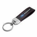 Ipick Image Made For Ford Edge Real Black Carbon Fiber Loop Strap Key Chain With Red Stitching