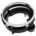 Kuafu Left Headlight Bulb Bracket Bucket Compatible With 1997-2006 Jeep Wrangler Replacement For 110383 Black Plastic Pp