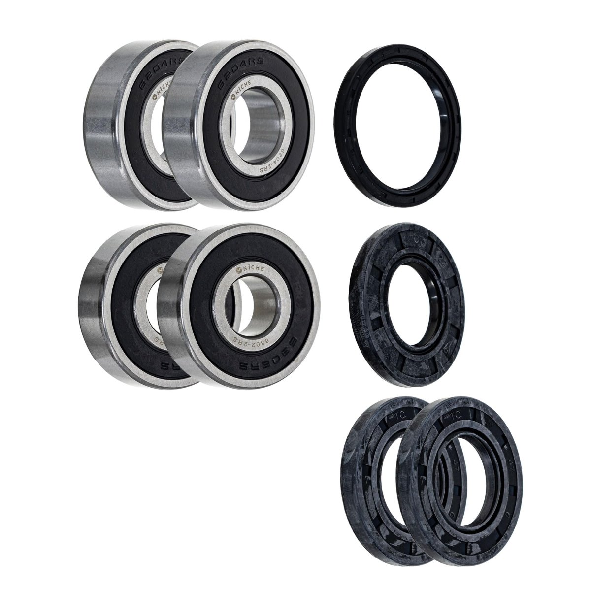 Niche Wheel Bearing Seal Kit Single Row Deep Groove 6204-2rs 6302-2rs