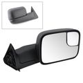 Manual Adjust Right Side Extendable Tow Mirror For Dodge Ram 94-01 Mir-dram94-ma-r Black Convex Glass With Telescoping Feature 