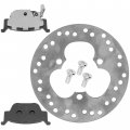 Caltric Rear Brake Disc Rotor With Pads Bolts Compatible Wtih Honda Trx450r Sportrax 450 2x4 2004 2005