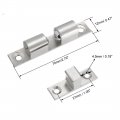 Uxcell Cabinet Door Closet Brass Double Ball Catch Tension Latch 70mm Length Silver Tone