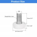 Uxcell 25pcs M6x12mm Threaded Knurled Thumb Screws Zinc Plated Carbon Steel Clamping Knobs Grip Plastic Round Head Thumbscrews