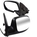 Black Left Side And Right Mirrors Fit For 2001-2002 Chevy Silverado 1500 Hd Metallic Finish Mirror Glass Manual Folding Heated 