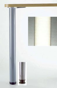 28 Thicker Office Height 3-1 8 Diameter Table Leg Flat Black