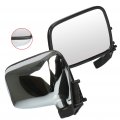 Ocpty Chrome Left Side And Right Mirrors Fit For 1987-1993 Mazda B2200 Mirror Glass Manual Folding