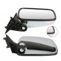 Ocpty Chrome Left Side And Right Mirrors Fit For 1987-1993 Mazda B2200 Mirror Glass Manual Folding