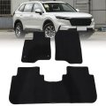 3 Pieces Black Velour Carpet Floor Mats Front Rear For Honda Crv Cr-v 2023 2024 2025 