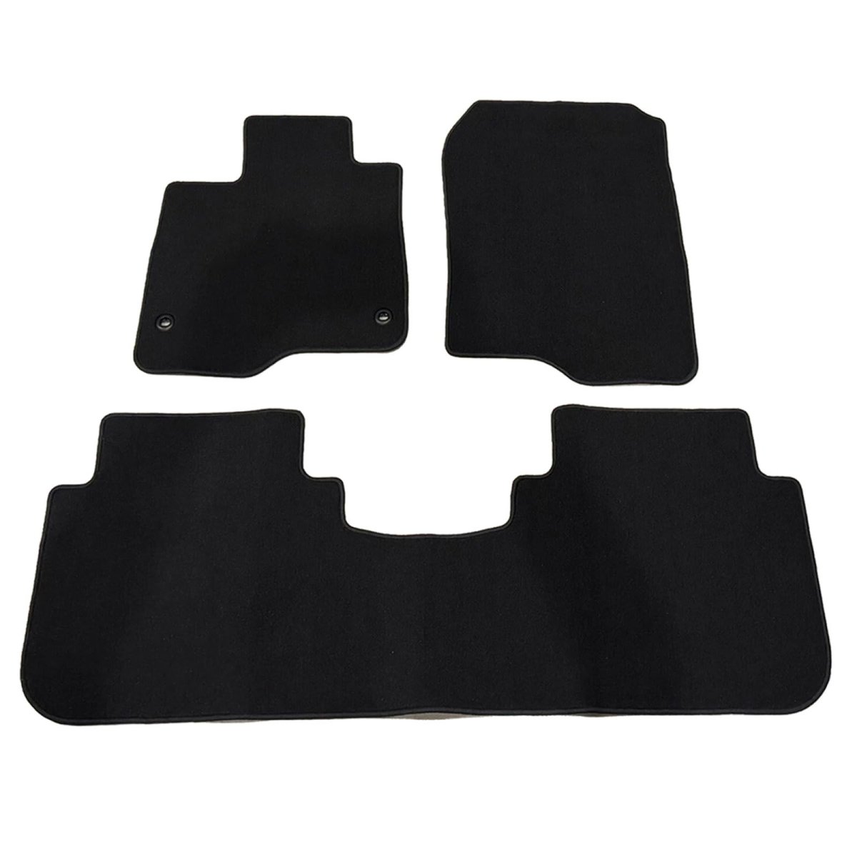 3 Pieces Black Velour Carpet Floor Mats Front Rear For Honda Crv Cr-v 2023 2024 2025
