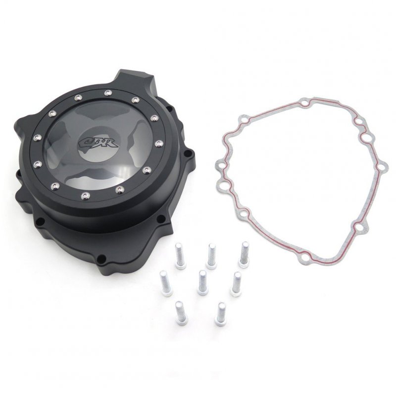 Smt Moto- Motorcycle Black Left Engine Stator Cover See Through For 2003-2006 Cbr 600rr W Gasket