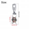 Uxcell 4pcs 95mm Single Pulley Block Iron Hanging Wire Towing Wheel Cable Rope Runner Roller In Zinc Plated