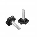 Uxcell Clamping Screw Knob 38mm Dia Plum Hex Shaped Grips Star M8 X 30mm Male Thread 6pcs