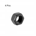 Uxcell Hex Nuts M18x2 5mm Metric Coarse Thread Hexagon Nut Carbon Steel Pack Of 4 Black