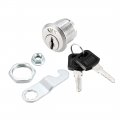 Uxcell Drawer Cabinet Tubular Cam Lock 136 Cylinder Length With No 1 Nut-on Type Fits Up To 1 2 Thickness Panel Keyed Alike