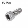 Uxcell 8-32x3 8 Hex Socket Head Cap Screw Bolts 304 Stainless Steel Polished 50pcs