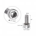 Uxcell 8-32x3 8 Hex Socket Head Cap Screw Bolts 304 Stainless Steel Polished 50pcs