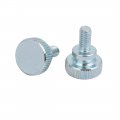 Uxcell M4x8mm Carbon Steel Flat Knurled Head Fully Threaded Thumb Screw Bolt 16pcs