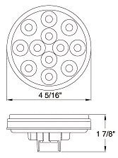 14 Pack Red 4 In Round Led Stop Turn Tail Lights For Trucks And Trailers Includes Grommets Plugs Dot Sae Approved