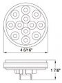 14 Pack Red 4 In Round Led Stop Turn Tail Lights For Trucks And Trailers Includes Grommets Plugs Dot Sae Approved