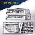 G-plus Led Drl Headlights Compatible With 1999-2002 Chevy Silverado 1500 2500 2001-2002 1500hd 2500hd 3500 Driver Side