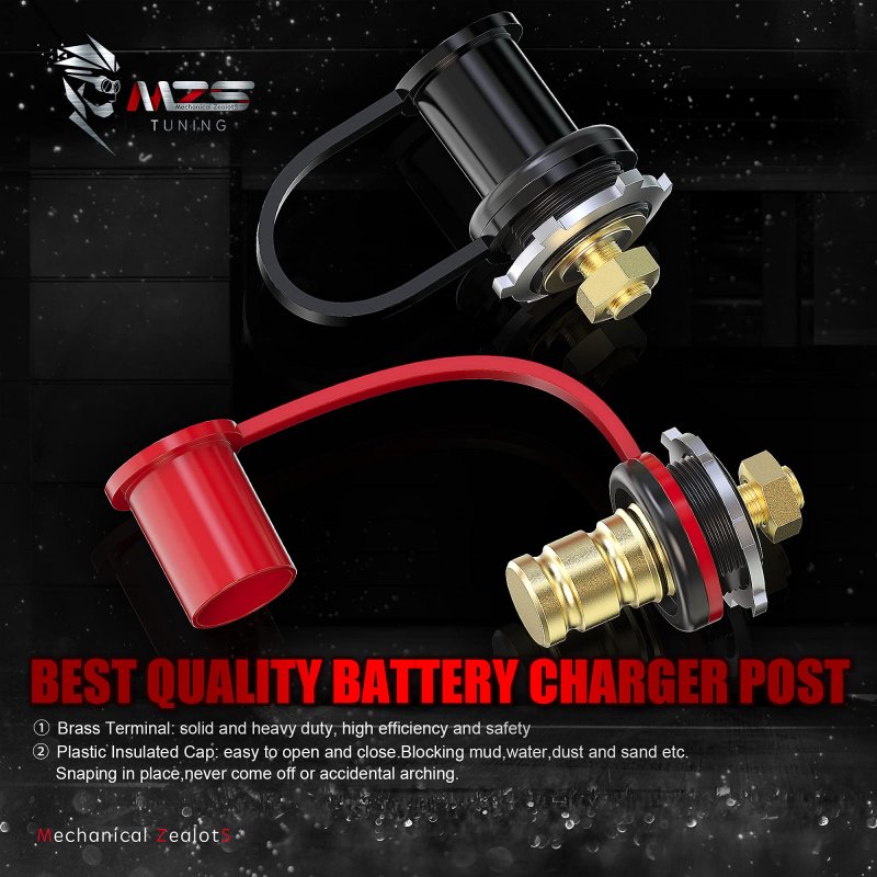 Remote Battery Terminals Relocation Kit With 4 Gauge Cables And Mounting Bracket For Maverick X3 Rzr Utv Atv Truck Rv Tractor