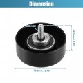 Uxcell Drive Belt Tensioner Assembly Accessory Idler Pulley No Ys4e19a216aa For Ford Fiesta 1998-2000 Black Metal