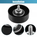 Uxcell Drive Belt Tensioner Assembly Accessory Idler Pulley No Ys4e19a216aa For Ford Fiesta 1998-2000 Black Metal