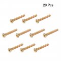 Uxcell M6x45mm Furniture Screw Hex Socket Machine Screws Zinc Plated Fasteners Bolts Full Thread Carbon Steel 20pcs