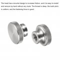 Uxcell Knurled Thumb Nuts 5pcs M6 X D20mm H12mm 304 Stainless Steel Nut With Collar High Head Blind Hole For 3d Printer Parts