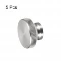 Uxcell Knurled Thumb Nuts 5pcs M6 X D20mm H12mm 304 Stainless Steel Nut With Collar High Head Blind Hole For 3d Printer Parts
