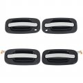 Deal New 4pcs Front Rear Left Right Side Black Base Chrome Lever Exterior Door Handle Replacement Kit Fit 99-07 Silverado 