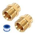 2pcs Pressure Washer Adapter G1 4 Female To M22 14mm Male Quick Connect Fittings Brass Swivel With Sealant Tape For Power 