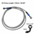 X Autohaux Brake Hose An3 28 90 Degree M10 Motorcycle Hydraulic Line Oil Pipe Fitting For Atv Motocross Racing Bike 210cm