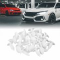 X Autohaux 30pcs 7mm Hole Dia Plastic Bolt Rivets Fastener Mudguard Bumper Clips White For Gm