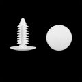 X Autohaux 30pcs 7mm Hole Dia Plastic Bolt Rivets Fastener Mudguard Bumper Clips White For Gm
