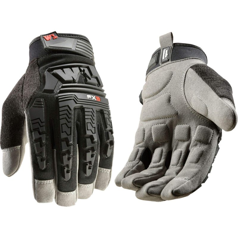 Wells Lamont Men S Fx3 Extreme Dexterity Impact Protection Work Gloves Black Extra Large 7856