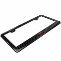 Ipick Image Made For Dodge R T Logo 3d In Dark Gray On Real Carbon Fiber Abs Plastic License Plate Frame