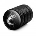 Marlin Fishing Illustration Valve Stem Caps For Tire Rim Wheel Aluminum Black