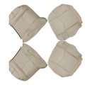 4 Pcs Tan Artificial Leather Seat Cover Front Driver And Passenger Side Bottom Top Lean Back Replacement For Escalade Esv Ext 