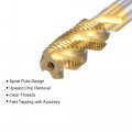 Uxcell Spiral Flute Threading Tap M12 X 1 25 Metric Hss High Speed Steel Titanium Plated Machine Thread Screw 4 Flutes Tapping