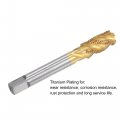 Uxcell Spiral Flute Threading Tap M12 X 1 25 Metric Hss High Speed Steel Titanium Plated Machine Thread Screw 4 Flutes Tapping