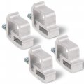 Hecasa 4pcs Aluminum Truck Clamps Mounting Caps Camper Shell Topper Canopy For Toyota Chevy Ford Dodge Ram Gmc Sierra Dakota 