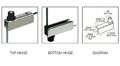 Crl Chrome Standard Mount Glass Door Hinges Pair 