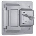 Weatherproof 2 Gang Switch And Outlet Cover Gray Polycarbonate Nema 3r Ul Listed Gfci With Horseshoe Adapter Ptc521gy 8 In 1 