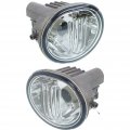 Fog Light Assembly Pair For 2003-2008 Pontiac Vibe Driver And Passenger Side With Bulbs Halogen Clear Lens Oval Shape To2592116 
